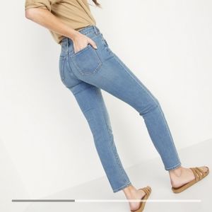 Old Navy Power Slim Straight Mid Rise Jeans